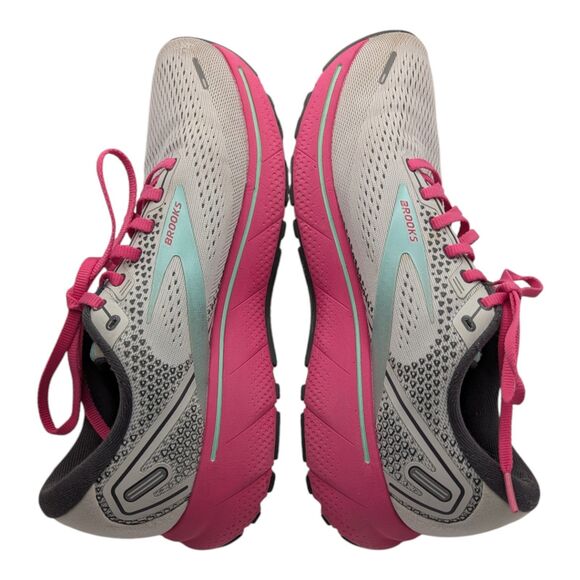 Brooks Ghost 14 Women's Gray Pink Running Shoes Sneakers Size 10 Athleisure - Picture 5 of 10